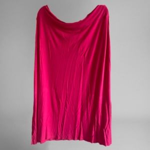 Wide Waistband Pink Maxi Skirt